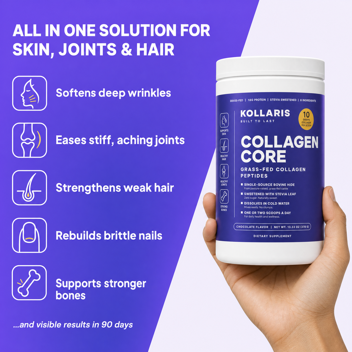 All in one solution for skin, joints and hair